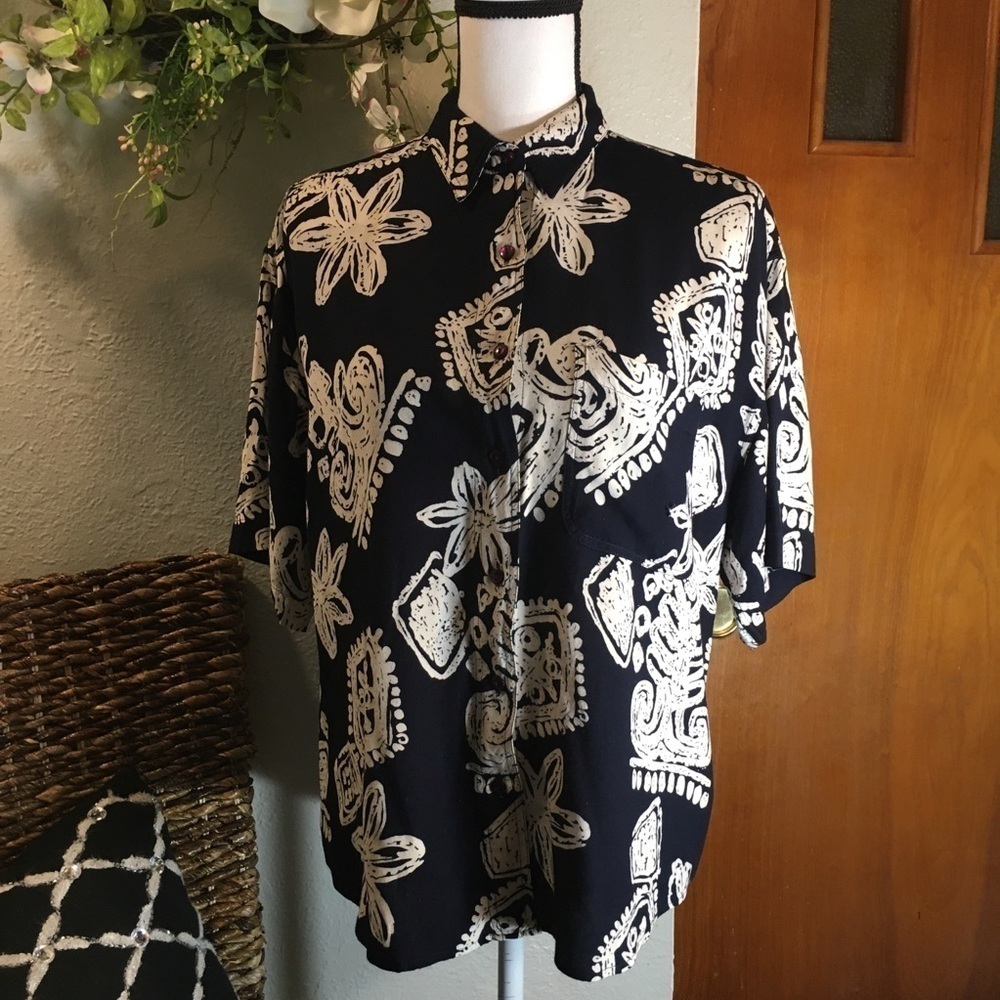 Paris Sport Club button down blouse
